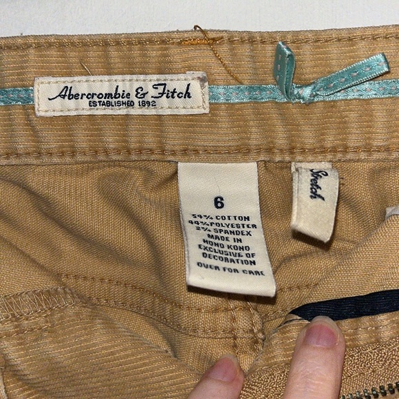 Abercrombie stretch flare cords size 6 tan - Picture 7 of 10